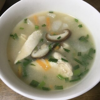 大根鶏肉中華スープ